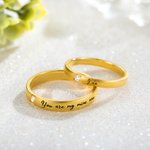 Personalised Matte Sterling Silver Couple Rings with Message