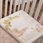 Personalised Peter Rabbit Baby Milestone Growth Tracker Soft Blanket Photo Prop Baby Shower Birthday Gift for Newborn Kid