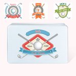 Boîte de Rangement en Métal Personnalisée avec Nom Texte Motif Golf Boîte de Friandises Cadeau pour Famille