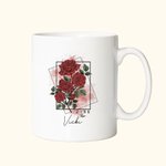 Tazza in ceramica da 11 oz con nome e cognome, regalo di compleanno e festa della mamma per donna.