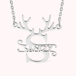Personalised Elk Necklace with Name Christmas Gifts for Her
