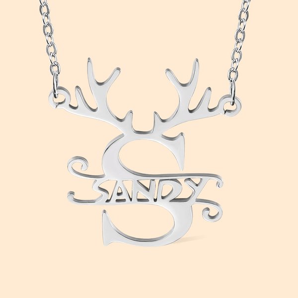 Gepersonaliseerde elandenketting met naam Kerstcadeaus voor haar