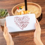 Personalizzato famiglia amore cuore impiombatura nome metallo biscotto stagno