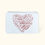 Personalizzato famiglia amore cuore impiombatura nome metallo biscotto stagno