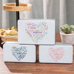 Personalizzato famiglia amore cuore impiombatura nome metallo biscotto stagno