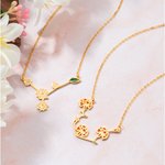 Collana personalizzata di costellazioni zodiacali con fiore di nascita Regalo per lei