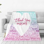 Personalisierte Dankeschön Herz Gradient Decke mit Namen für Muttertag Geburtstag Geschenk für sie