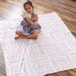 Manta de vellón personalizada con nombre Dinosaurio Fantasía Unicornio Regalo de cumpleaños Baby Shower para bebé niño