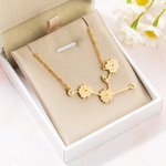 Collana personalizzata di costellazioni zodiacali con fiore di nascita Regalo per lei