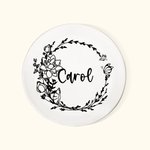 Personlig Födelseblomma med Namn Smyckesskål för Kvinnor Födelsedag Mors Dag Present