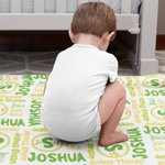 Manta de vellón personalizada con nombre Dinosaurio Fantasía Unicornio Regalo de cumpleaños Baby Shower para bebé niño