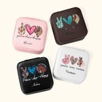 Gepersonaliseerde PU lederen paard meisje sieraden doos sieraden organisator