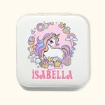 Personalizzato in pelle PU Cartoon Fantasy Unicorn Jewelry Box Jewelry Organizer