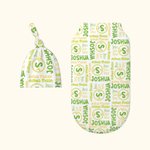 Cadeaux personnalisés de couverture d'emmaillotage de bébé de licorne de dinosaure