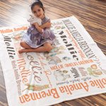 Manta de forro polar personalizada con el nombre de Peter Rabbit Regalo de Pascua para niños