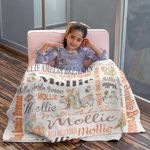 Manta de forro polar personalizada con el nombre de Peter Rabbit Regalo de Pascua para niños