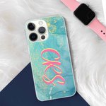 Etui de téléphone personnalisé avec les initiales d'un monogramme