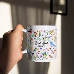 Personalized Bird Nerd Mug with Name Gifts for Bird Lovers