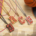 Personalized Basketball Necklace with Engraved Name Number Birthday Match Day Gift for Basketball Players Sport Lovers