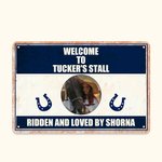 Henkilökohtainen Horse Stall nimi Plate merkki lahja hevosen ystäville
