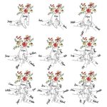 Personalized 1-9 Holding Kid Hands Flower 11oz Mug with Name Mother's Day Birthday Gift For Grandma Mom