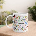 Personalized Bird Nerd Mug with Name Gifts for Bird Lovers