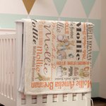 Manta de forro polar personalizada con el nombre de Peter Rabbit Regalo de Pascua para niños