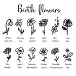 Personalisierte Ich liebe dich in 100 Sprachen Geburt Blume Charme Projektion Halskette