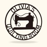 Segno personalizzato della stanza del cucito in metallo Segno di trapuntatura