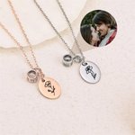 Personalisierte Ich liebe dich in 100 Sprachen Geburt Blume Charme Projektion Halskette