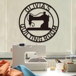 Segno personalizzato della stanza del cucito in metallo Segno di trapuntatura