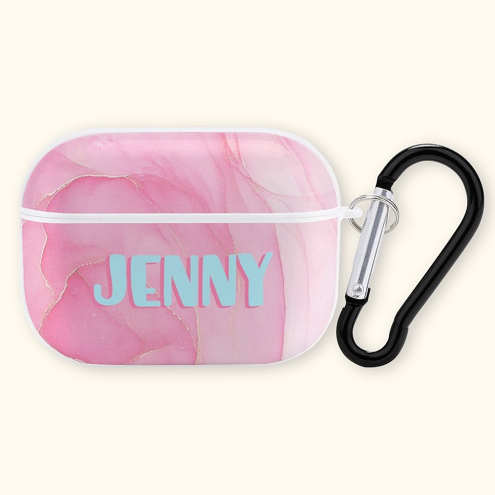 Custodia Air Pods personalizzata con iniziali grandi e monogramma per Apple e Samsung