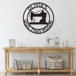 Segno personalizzato della stanza del cucito in metallo Segno di trapuntatura