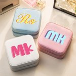 Personalized Large Monogram Initials Jewellery Case Gift For Her