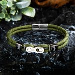 Bracelet Style Chaîne Vélo Personnalisé avec Nom Gravé Cadeau Anniversaire Fête des Pères pour Homme