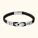 Bracelet Style Chaîne Vélo Personnalisé avec Nom Gravé Cadeau Anniversaire Fête des Pères pour Homme