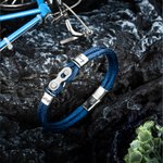 Bracelet Style Chaîne Vélo Personnalisé avec Nom Gravé Cadeau Anniversaire Fête des Pères pour Homme
