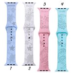 Bracelet de montre de remplacement en silicone imprimé au laser pour Apple Samsung.