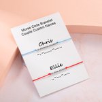 Paire de bracelets personnalisés en code Morse avec nom de couple Bracelets pour relation longue distance