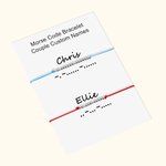 Paire de bracelets personnalisés en code Morse avec nom de couple Bracelets pour relation longue distance