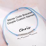 Paire de bracelets personnalisés en code Morse avec nom de couple Bracelets pour relation longue distance