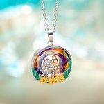 Personalized Sunflower Crystal Sister Necklace with Message for Sister Daughter Friend Gift