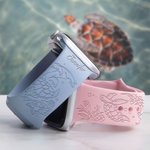 Bracelet de montre de remplacement en silicone imprimé au laser pour Apple Samsung.