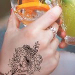 Personalized Non-toxicity Waterproof Birth Flower Bouquet Tattoo with Name Set of 15 Party Favors Mother's Day Gift for Her