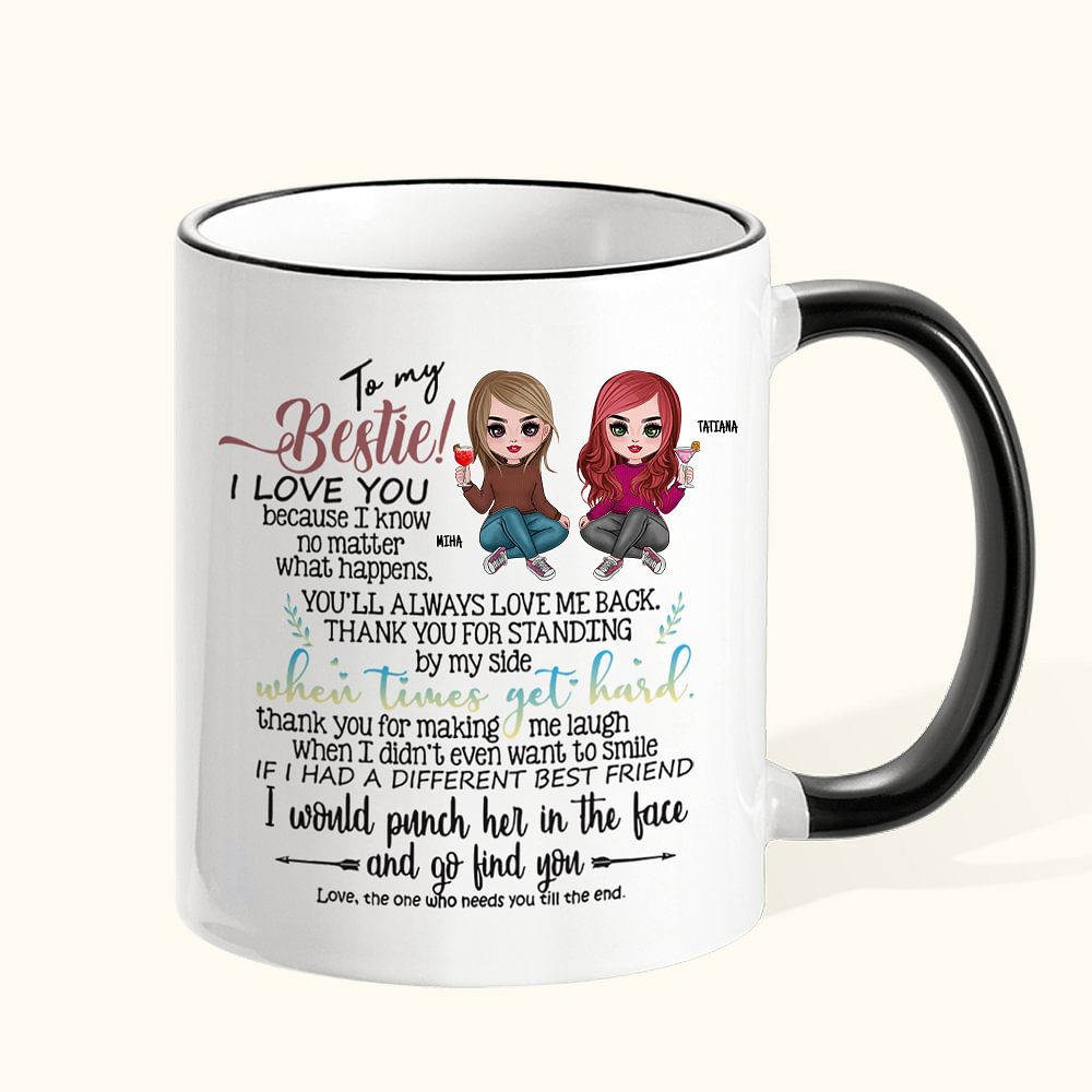 Mug personnalisé avec nom pour ma Bestie Cadeau d'anniversaire pour Amie Sœur