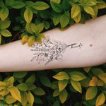 Personalized Non-toxicity Waterproof Birth Flower Bouquet Tattoo with Name Set of 15 Party Favors Mother's Day Gift for Her