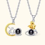 Collar de proyección personalizado Te quiero en 100 idiomas Principito y Zorro