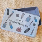 Personalised Metal Medicine Storage Tin Organizer Box