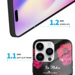 Personalized Rose Pattern with Couple's Name Phone Case