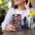 Personalized Rose Pattern with Couple's Name Phone Case